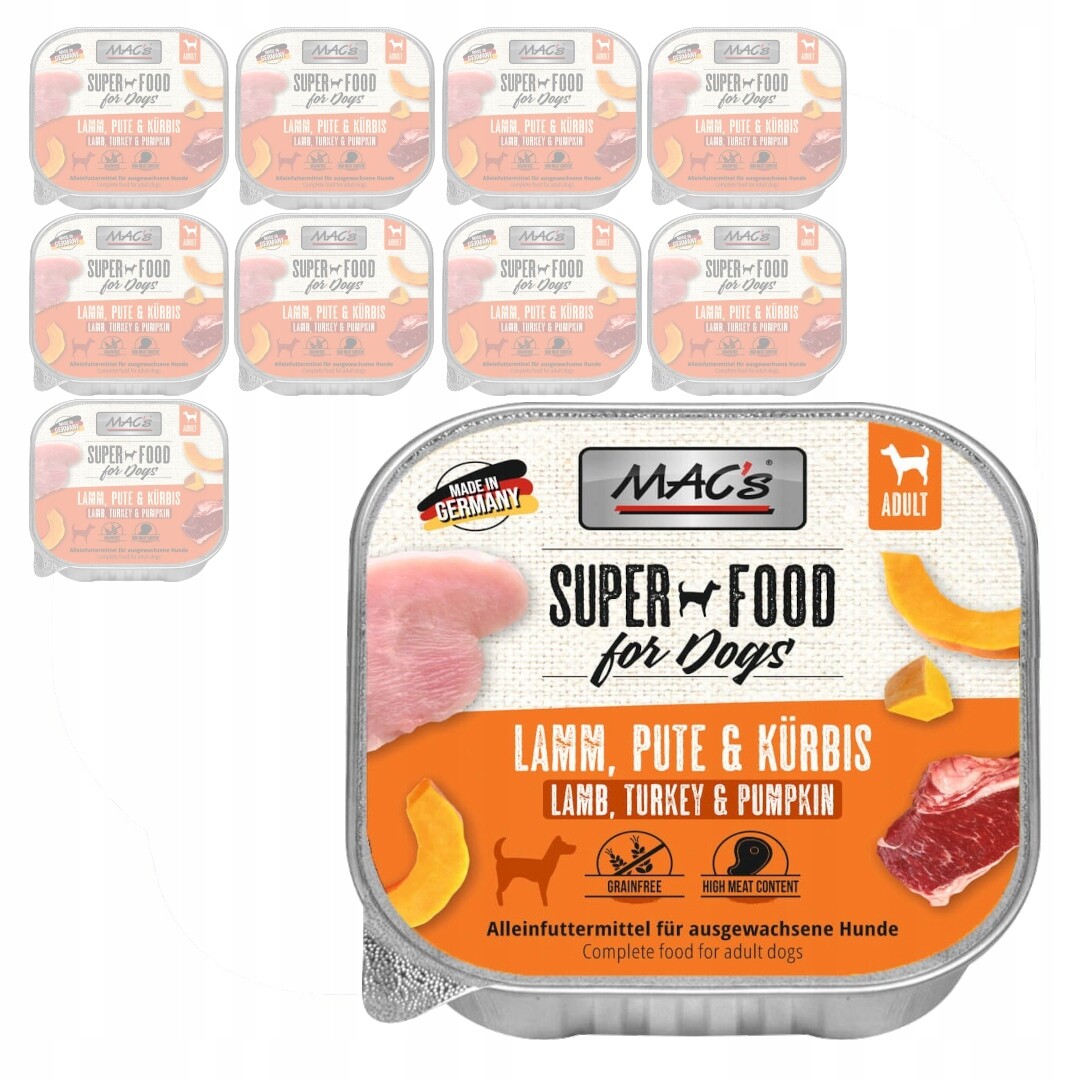MAC's Dog Bezobilné Vlhké Krmivo pro psy 10x150 g Jehněčí s krůtím masem