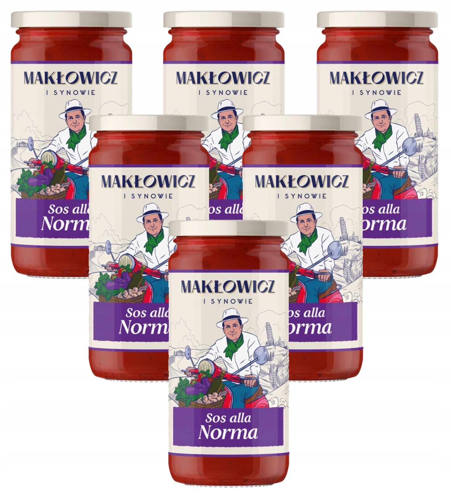 Sada 6 Kusů Maklovič A Synové omáčka alla norma s lilkovým olejem a česnekem