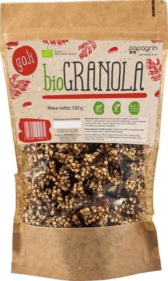 Bio Goji Granola 320 g Papagrin