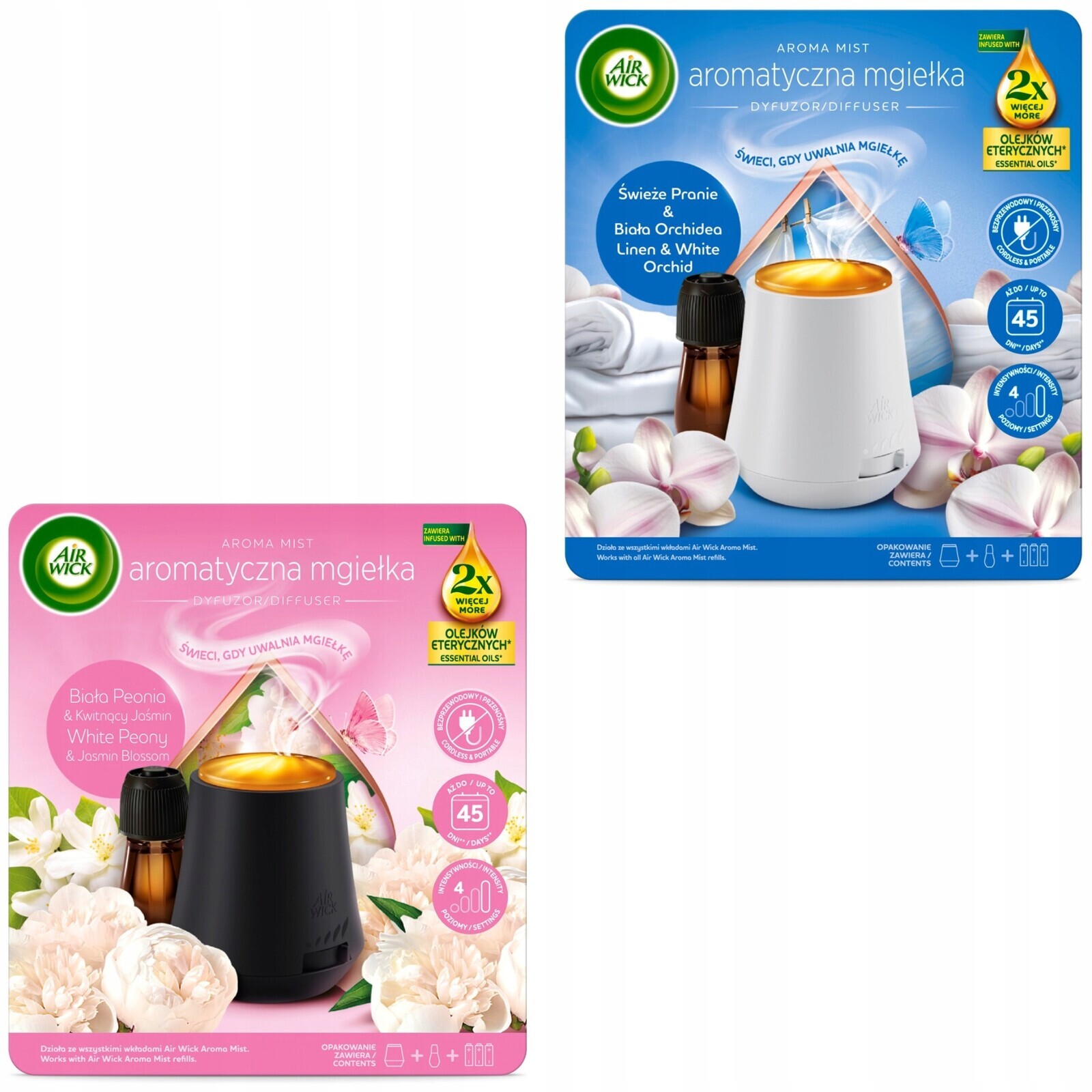 Sada Air Wick Mlha Čerstvé Prádlo Bílá Orchidej Bílá Pivoňka Jasmín