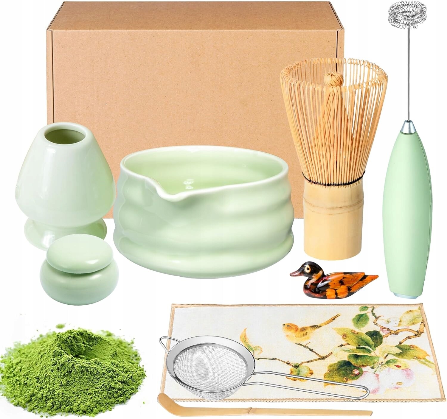 Sada Na Přípravu Matchy 9 Ks Chasen Chashaku Šlehací Metla