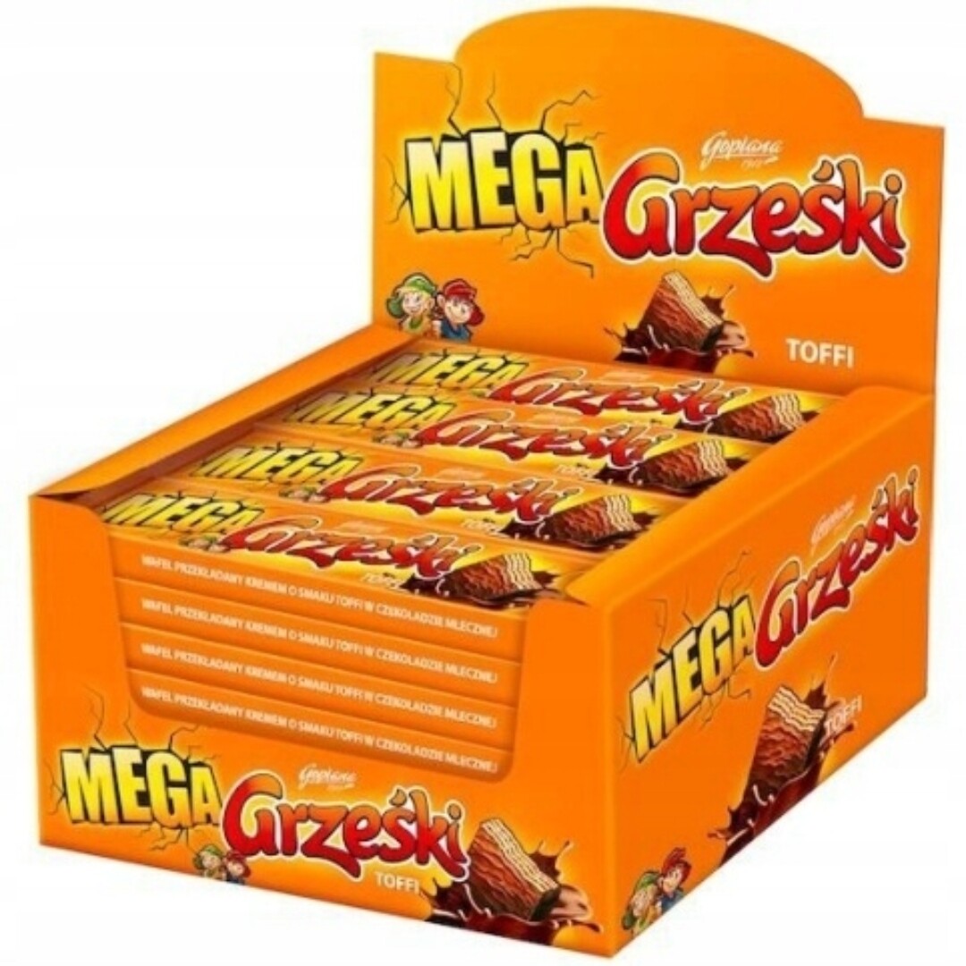Grześki Oplatek plněný krémem s příchutí toffi v mléčné čokoládě
