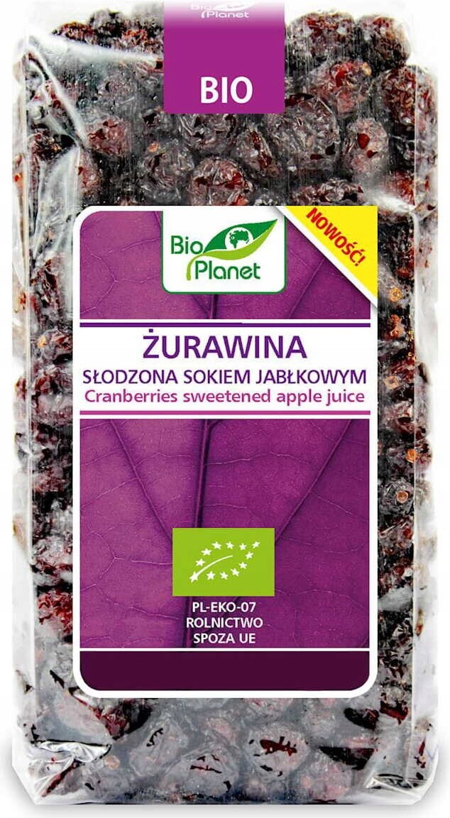 Brusinky Slazená Jablečným Džusem Bio 400 g Bio Planet