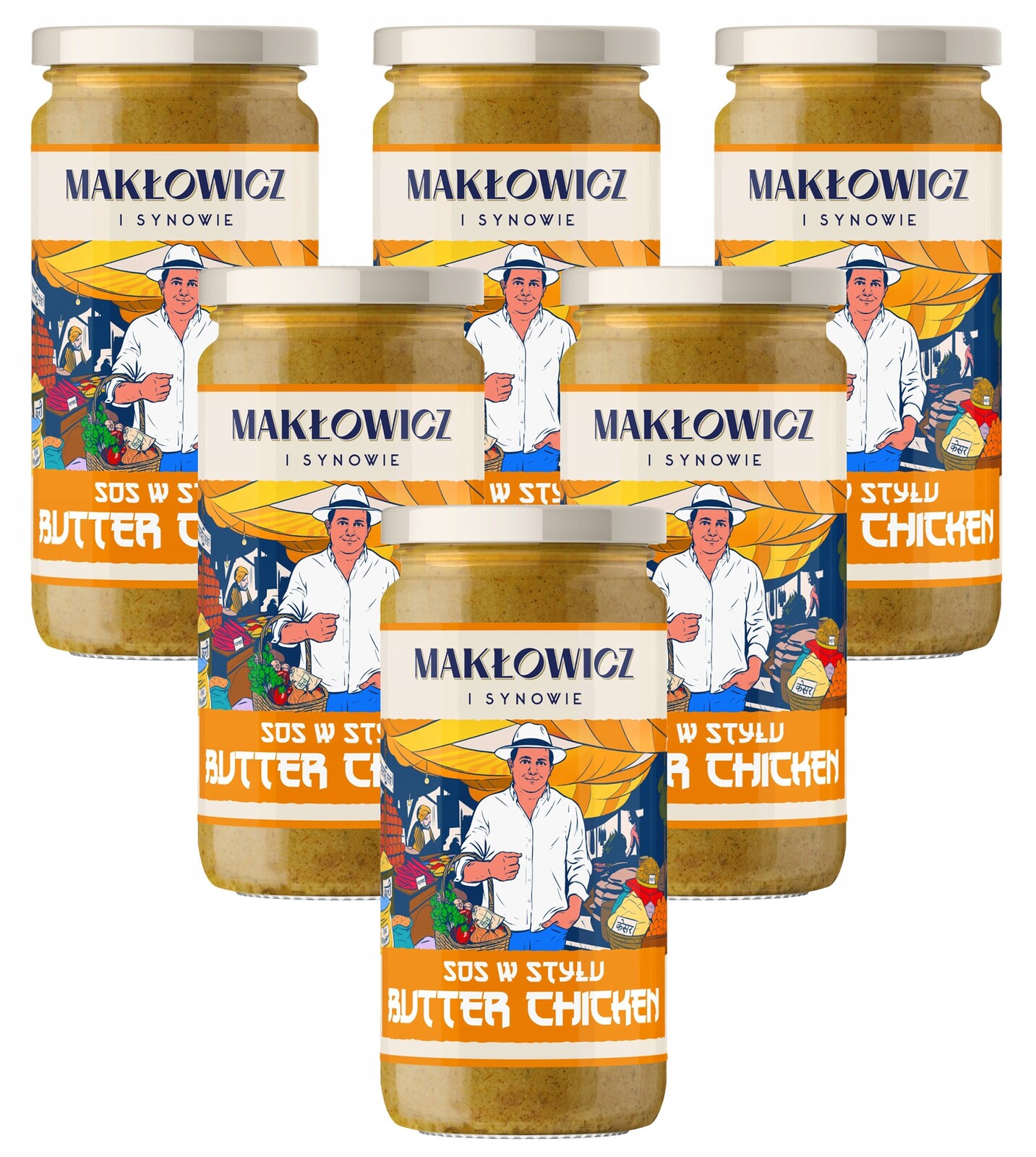 Sada 6 Kusů Maklovič A Synové omáčka ve stylu butter chicken 400g