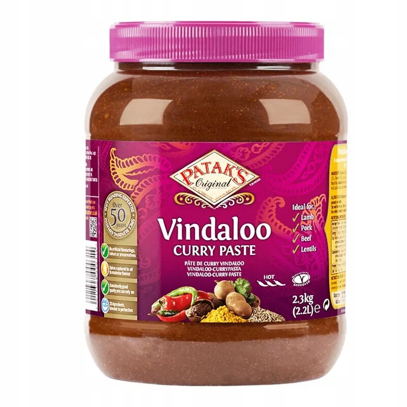Indická pasta Vindaloo Curry Paste Pataks 2,3 kg