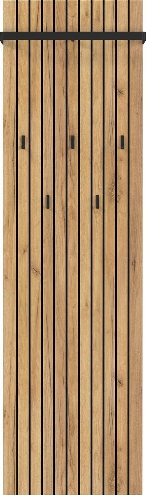 Nástěnný věšák v dekoru dubu v přírodní barvě 46 cm Libbiano – Germania