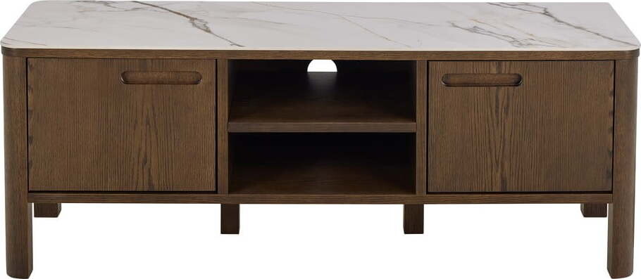 Hnědý TV stolek v dekoru dubu 120x45x40 cm Southampton – Actona