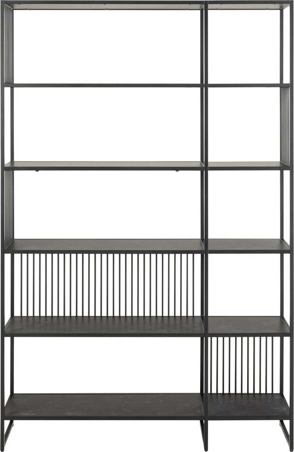 Černá knihovna 120x185x35 cm Strington – Actona