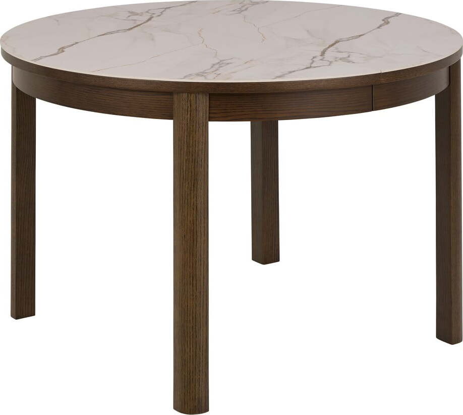 Kulatý rozkládací jídelní stůl s keramickou deskou ø 120 cm Southampton – Actona