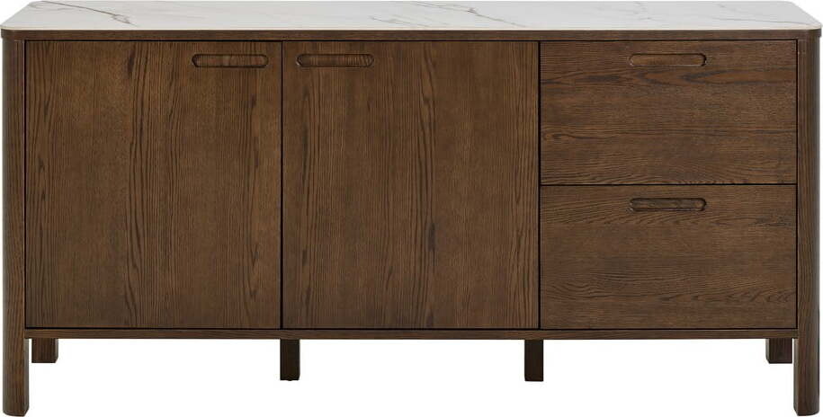 Hnědá komoda v dekoru dubu 160x75x40 cm Southampton – Actona