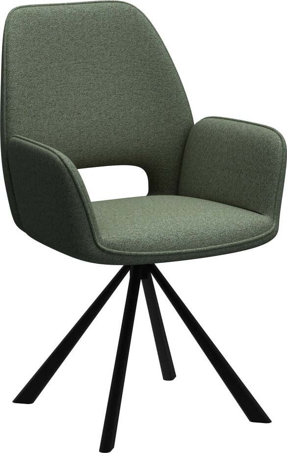 Tmavě zelená jídelní židle s područkami Graham – Actona