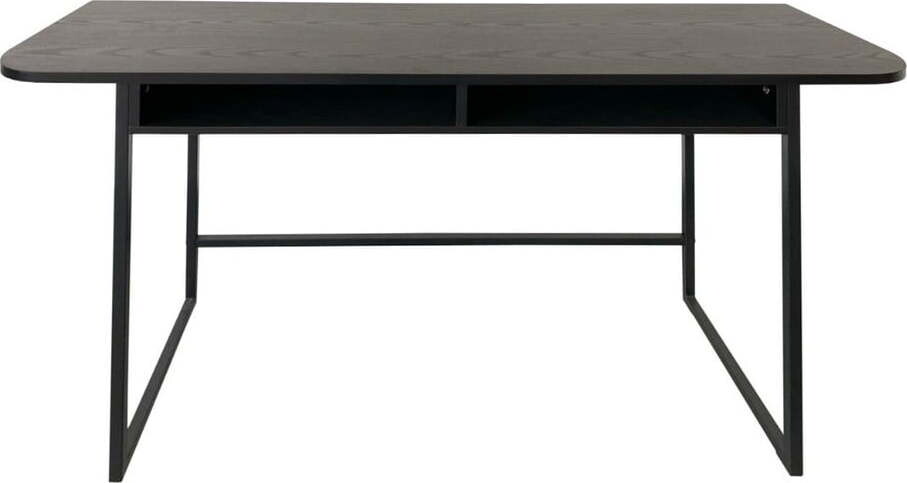 Černý konzolový stolek v dekoru jasanu 40x140 cm Darlington – Actona