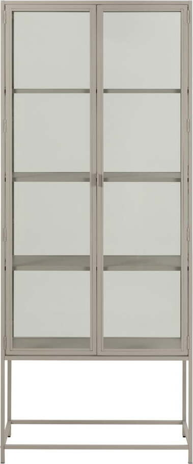 Šedá vitrína 77x186x35 cm Seaford – Actona