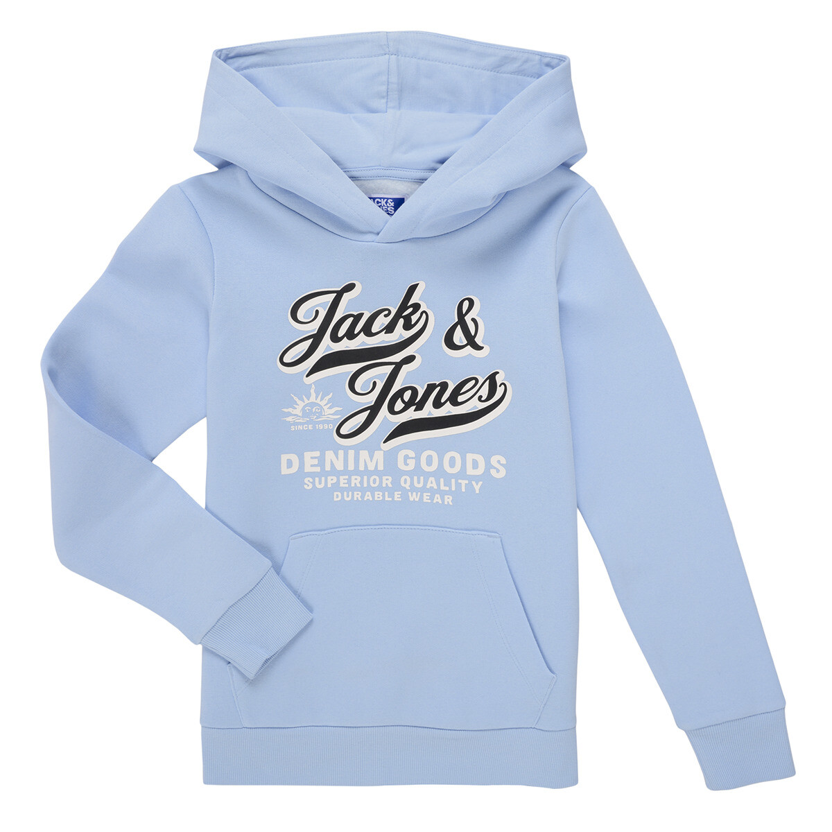 Jack & Jones  JJELOGO SWEAT HOOD  Modrá