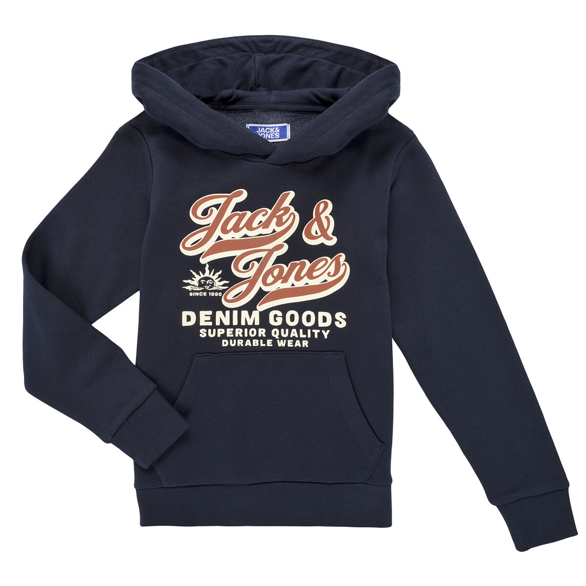Jack & Jones  JJELOGO SWEAT HOOD  Tmavě modrá