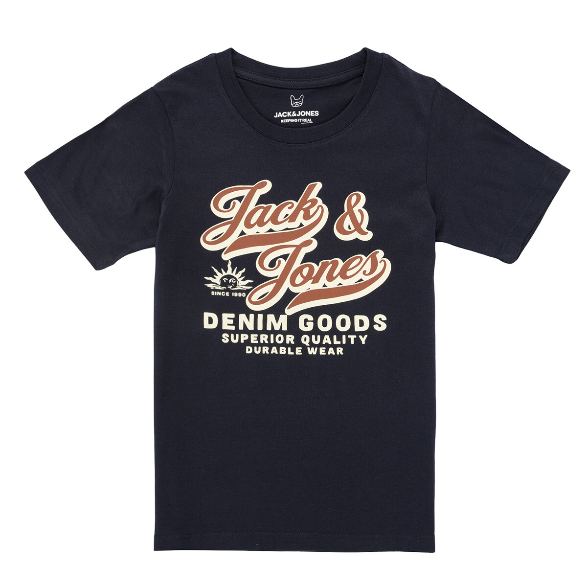 Jack & Jones  JJELOGO TEE SS ONECK  Tmavě modrá