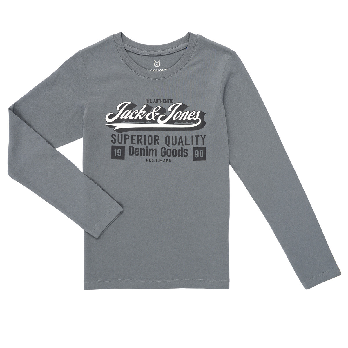 Jack & Jones  JJELOGO TEE LS  Šedá