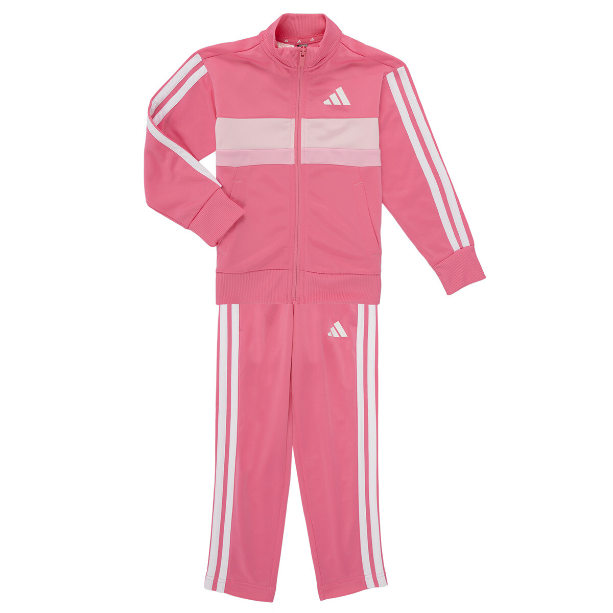 adidas  Seasonal Essentials Tiberio 3-Stripes Tricot Track Suit Kids  Růžová