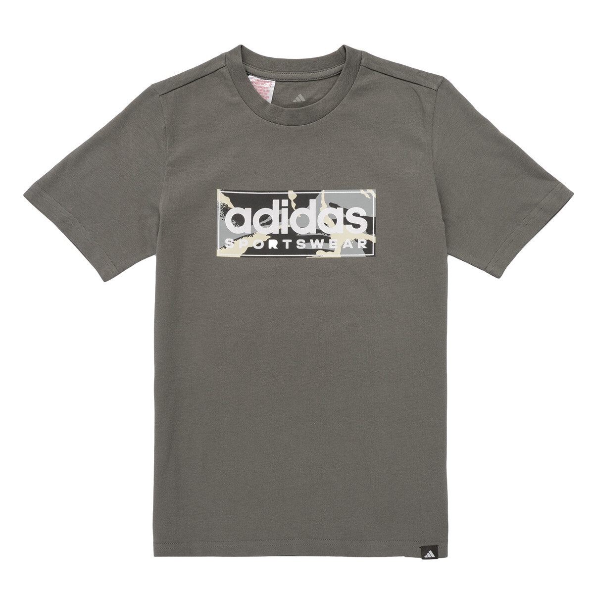 adidas  Camo Linear Graphic T-Shirt Kids  Šedá