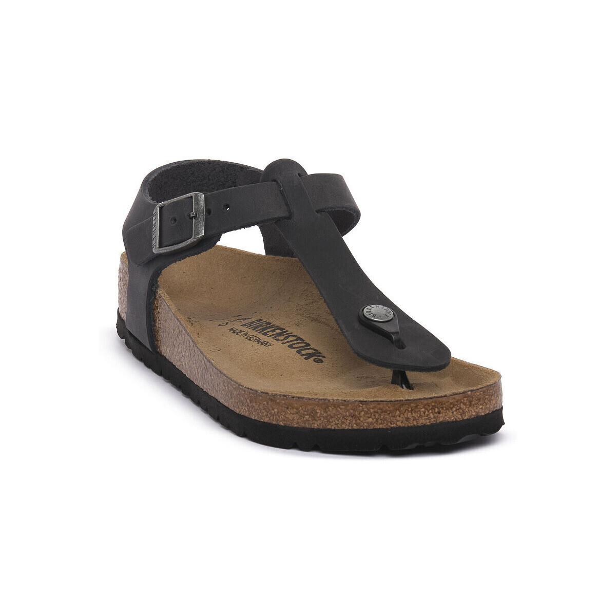 BIRKENSTOCK  KAIRO BLACK OILED LEATHER CALZ N  Černá