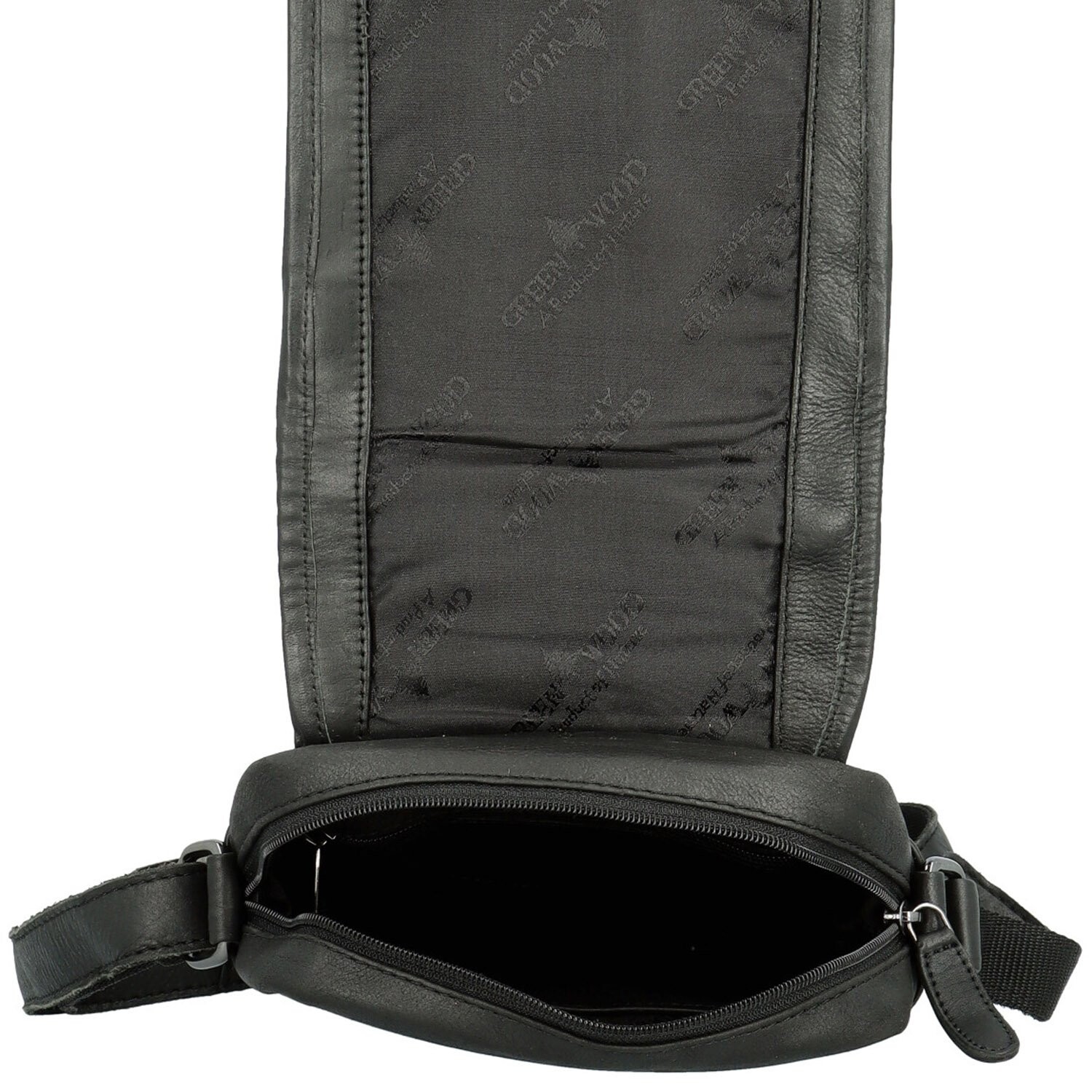 Trendy pánská kožená crossbody taška GW Oktavián, černá