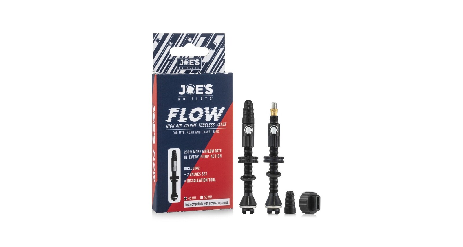 JOE'S NO FLATS Velntilky Joe's Flow high air volume - 45 mm