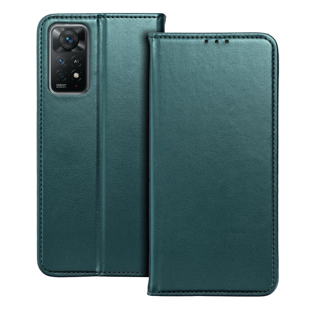 flipové pouzdro Smart Magneto pro Xiaomi Redmi Note 14 Pro 5g / 14 Pro Plus 5g, tmavě zelená