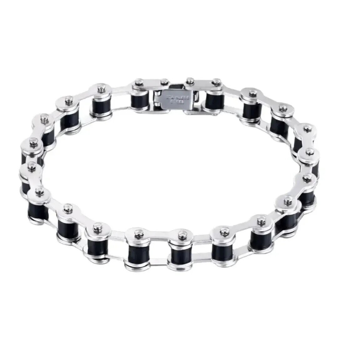 Moto náramek Gaira 30082 - černý-stříbrný