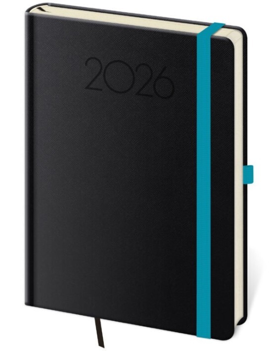 Helma 365 Týdenní diář A5 - New Praga - černá - DNP423-1-26