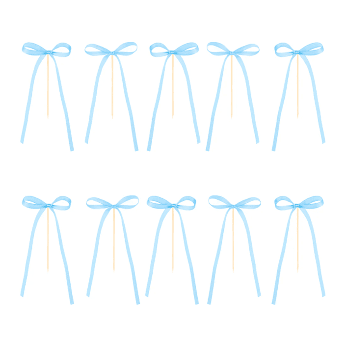 Zápich mašličky modré 10ks - Party Pal