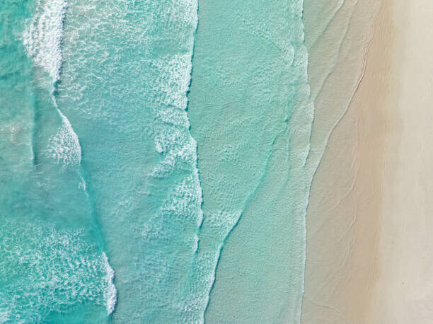 Abstract Aerial Art Fotografie Waves from the Southern Ocean washing, Abstract Aerial Art, 40 × 30 cm