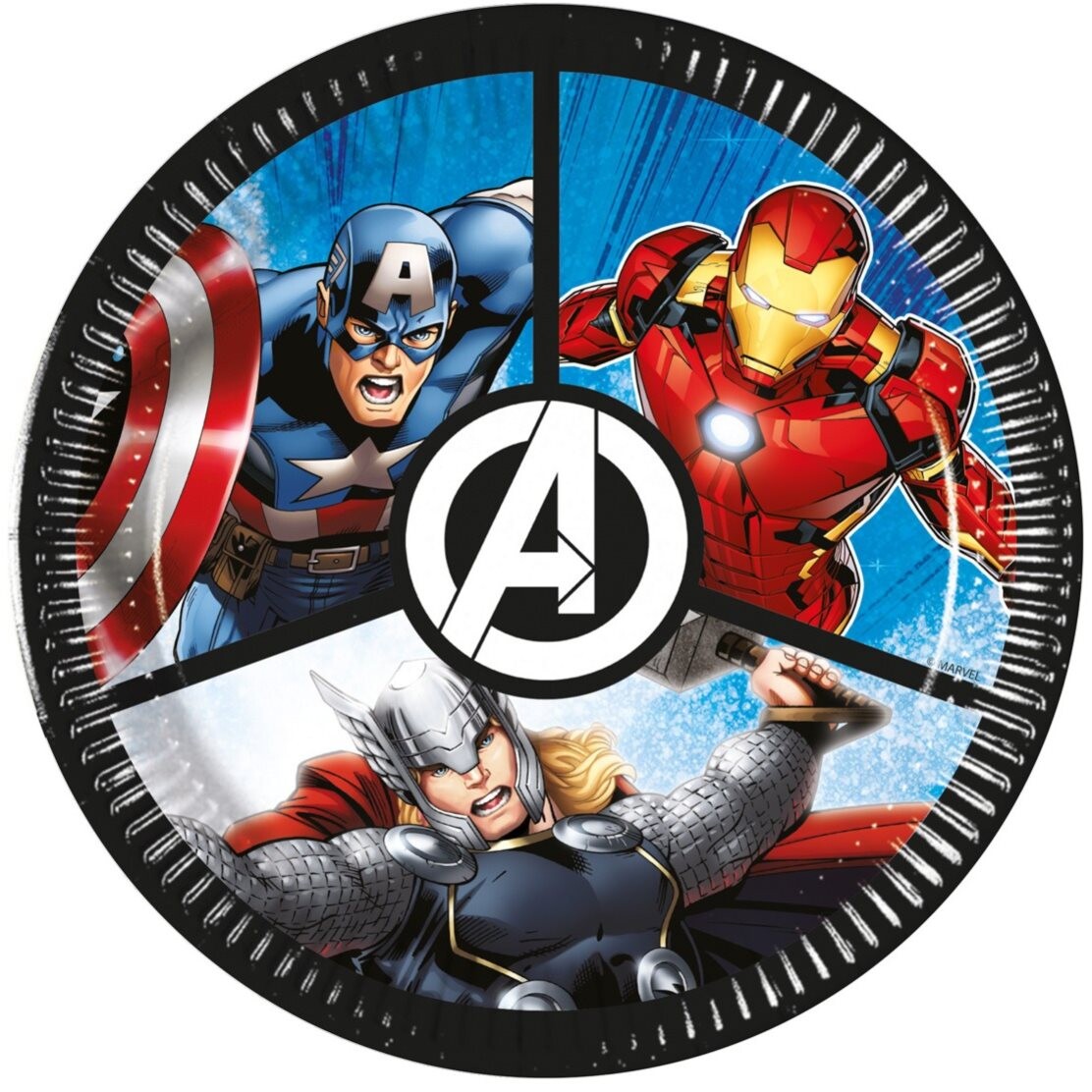 Talíře papírové Avengers Evergreen 20 cm 8 ks
