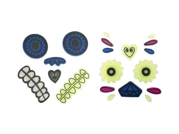 Svítící gelové samolepky na dýni – 2 archy