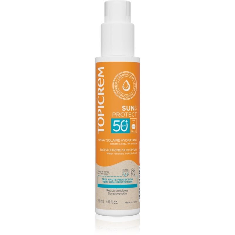 Topicrem Sun Protect Moisturizing Sun Spray ochranný sprej s hydratačním účinkem SPF 50+ 150 ml