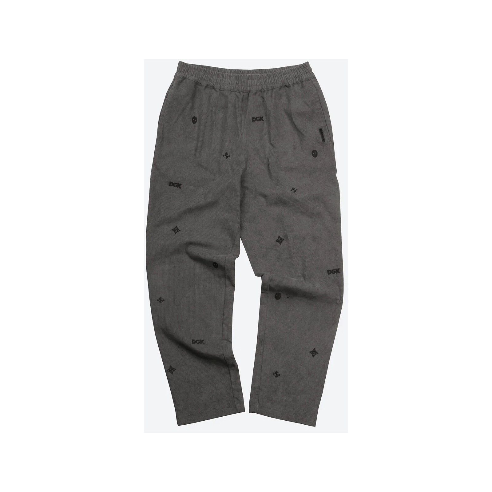 kalhoty DGK - Monogram Corduroy Pants Charcoal (MULTI) velikost: M