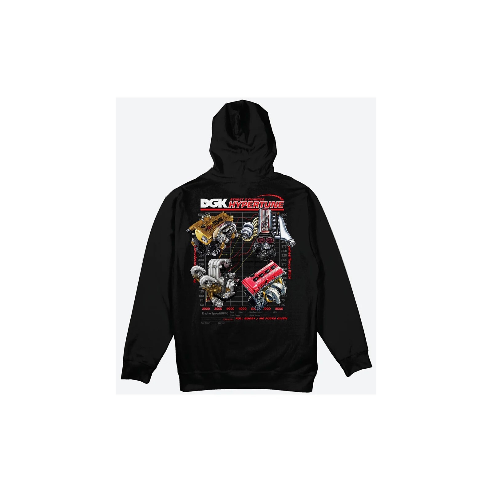 mikina DGK - Hypertune Hooded Fleece Black (MULTI)