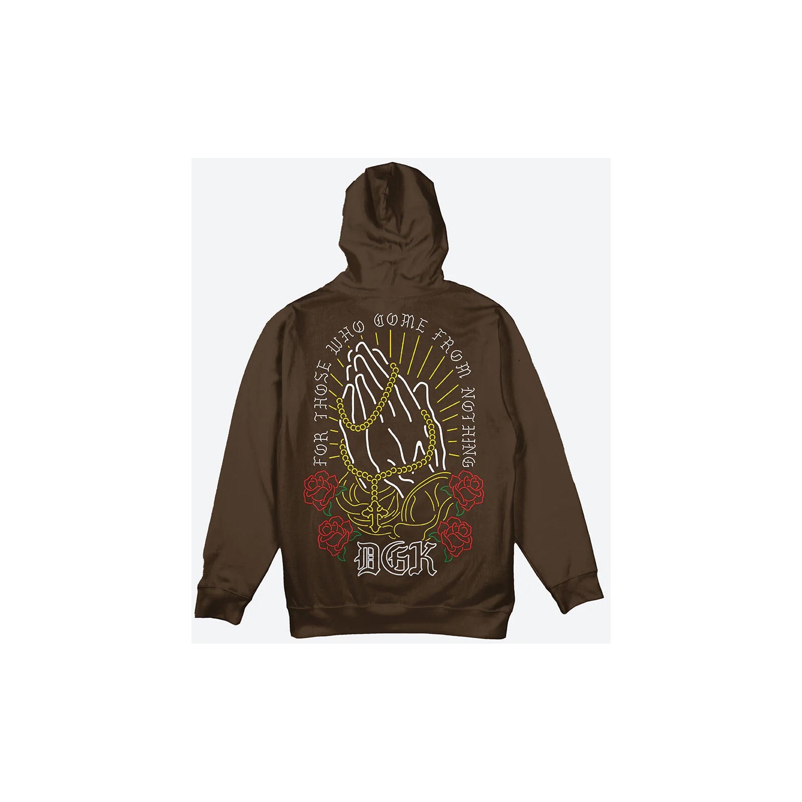 mikina DGK - Deus (Puff Ink) Hooded Fleece Brown (MULTI)