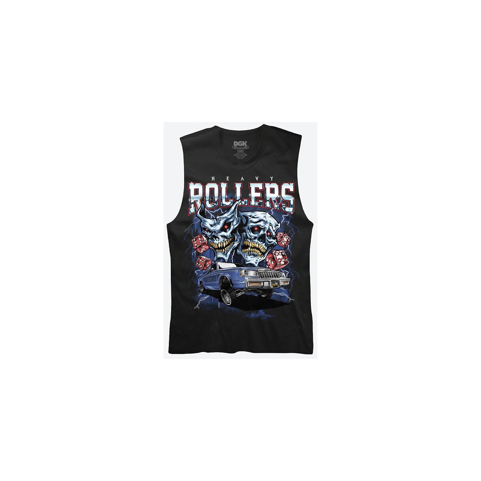 triko DGK - Heavy Rollers Sleeveless Tee Black (MULTI)