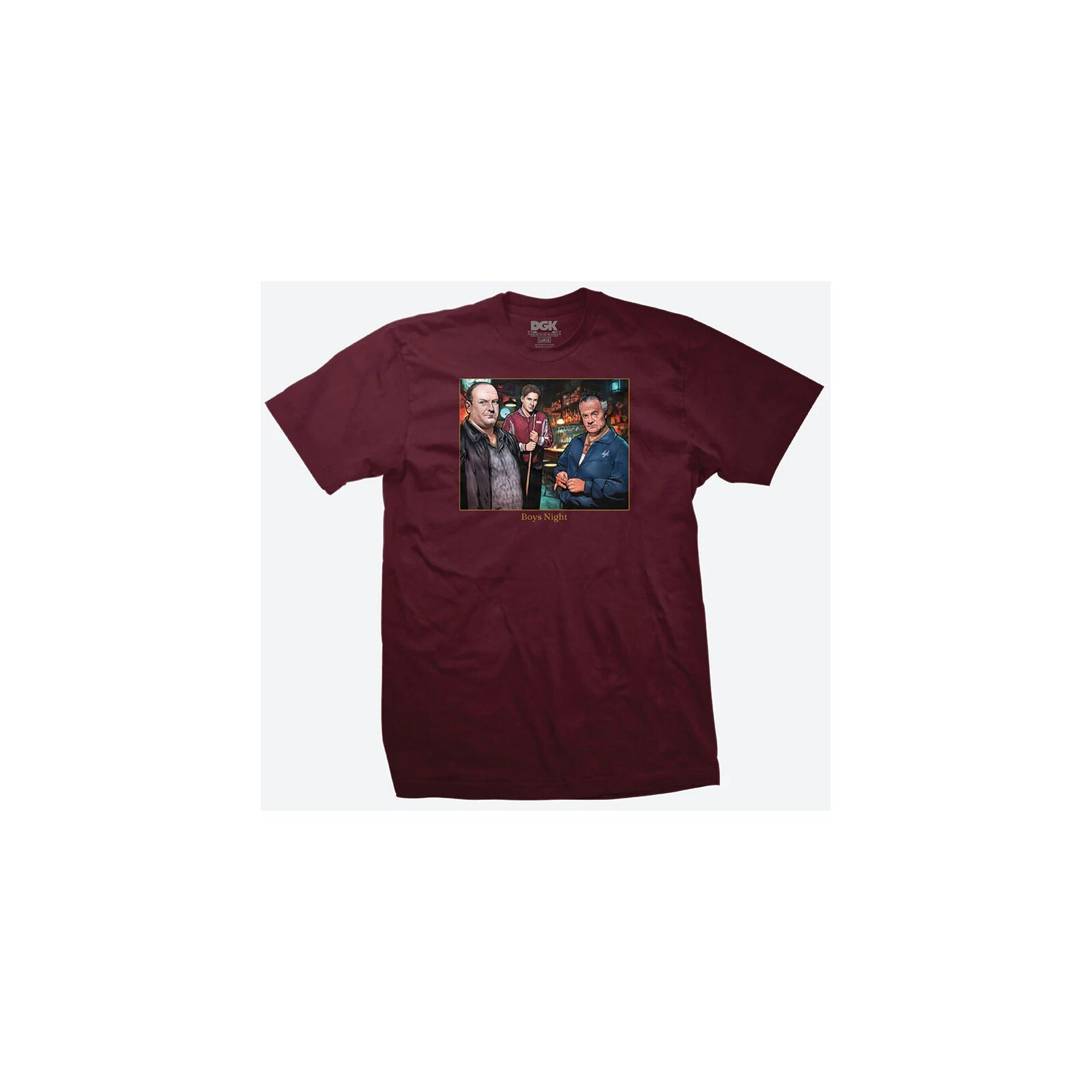 triko DGK - Boys night Tee Burgundy (MULTI)
