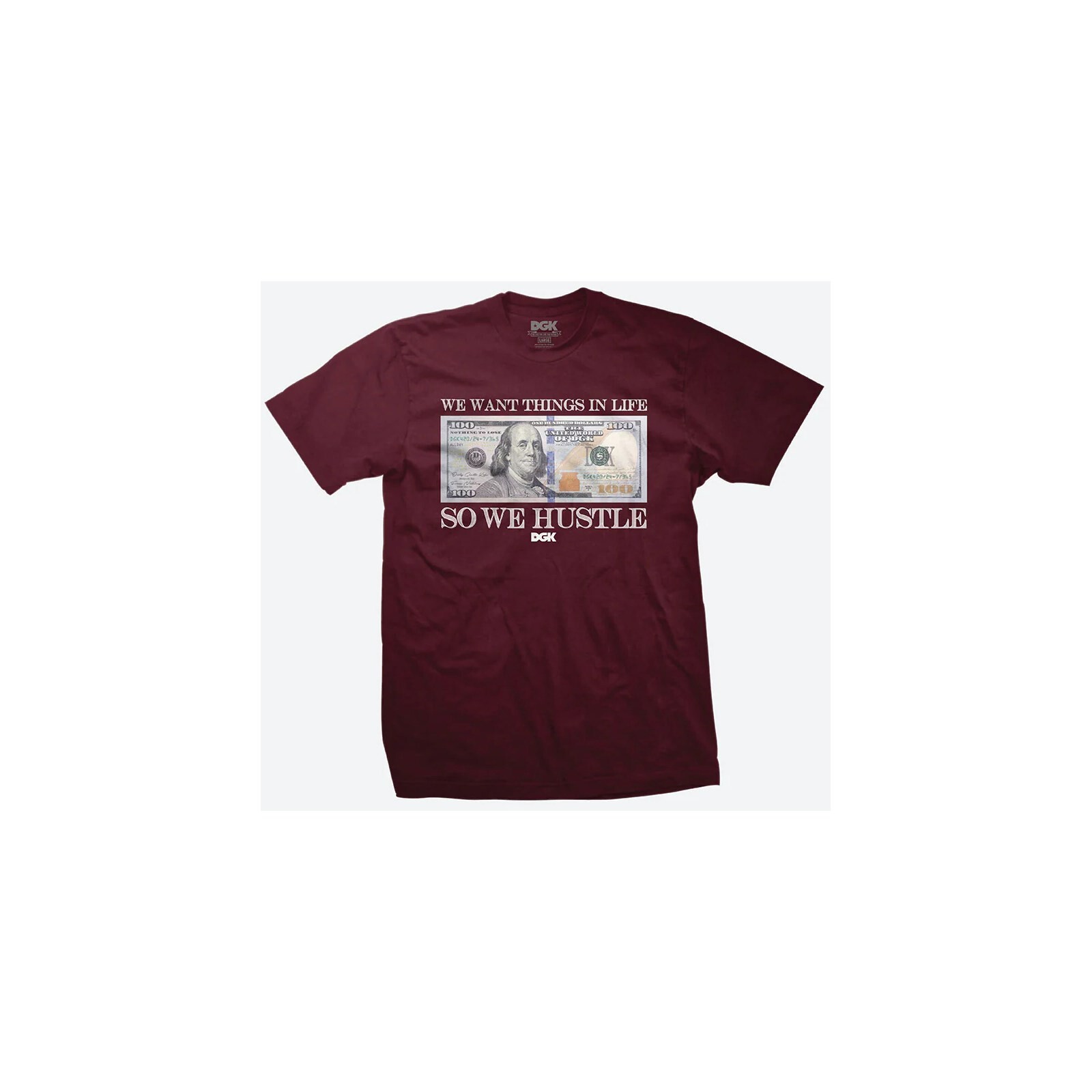 triko DGK - Asset Tee Burgundy (MULTI) velikost: XL
