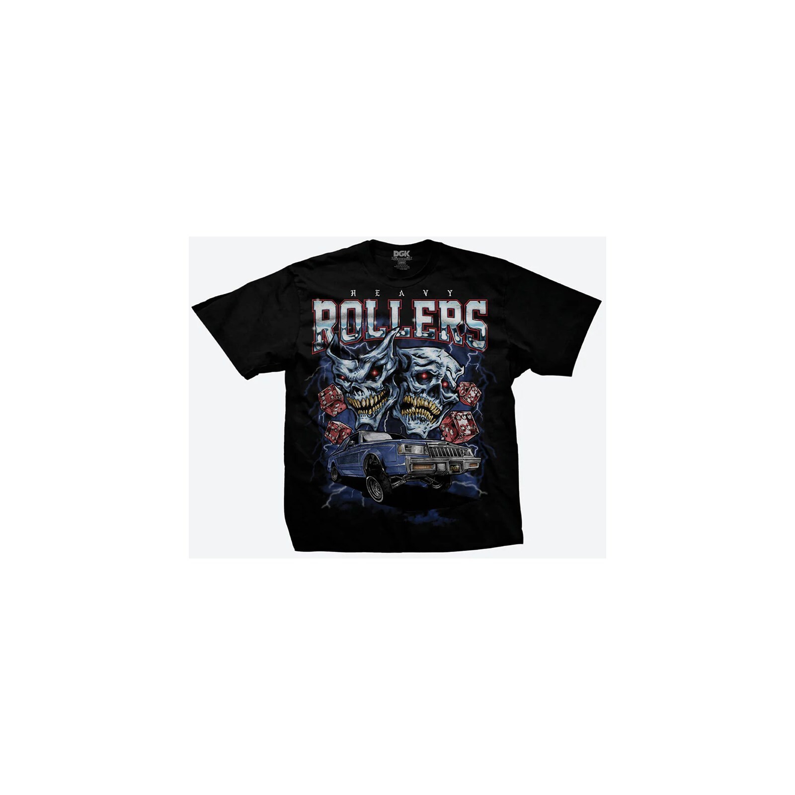 triko DGK - Heavy Rollers (Boy Fit) Tee Black (MULTI)