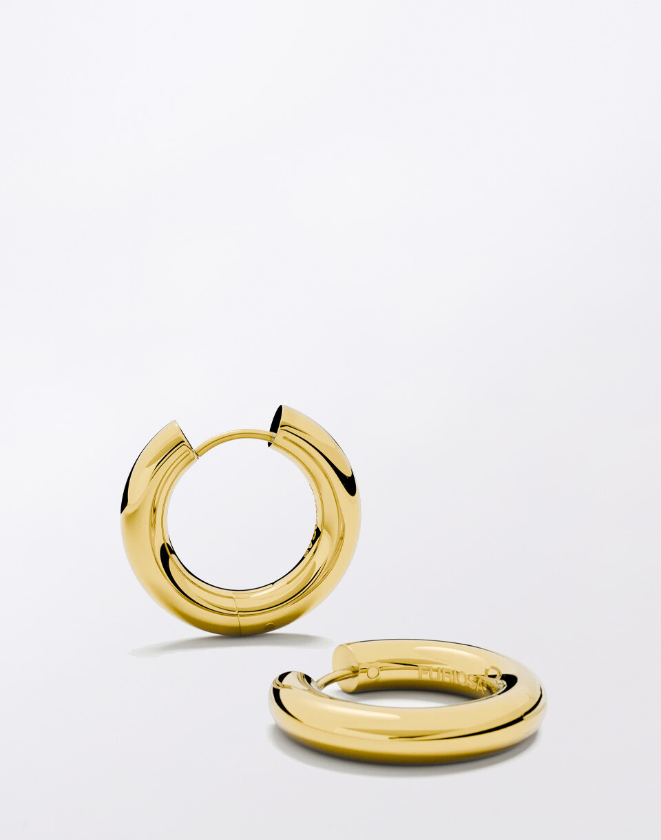 Furiosa Náušnice Chubby Hoop 18K POZLACENÍ