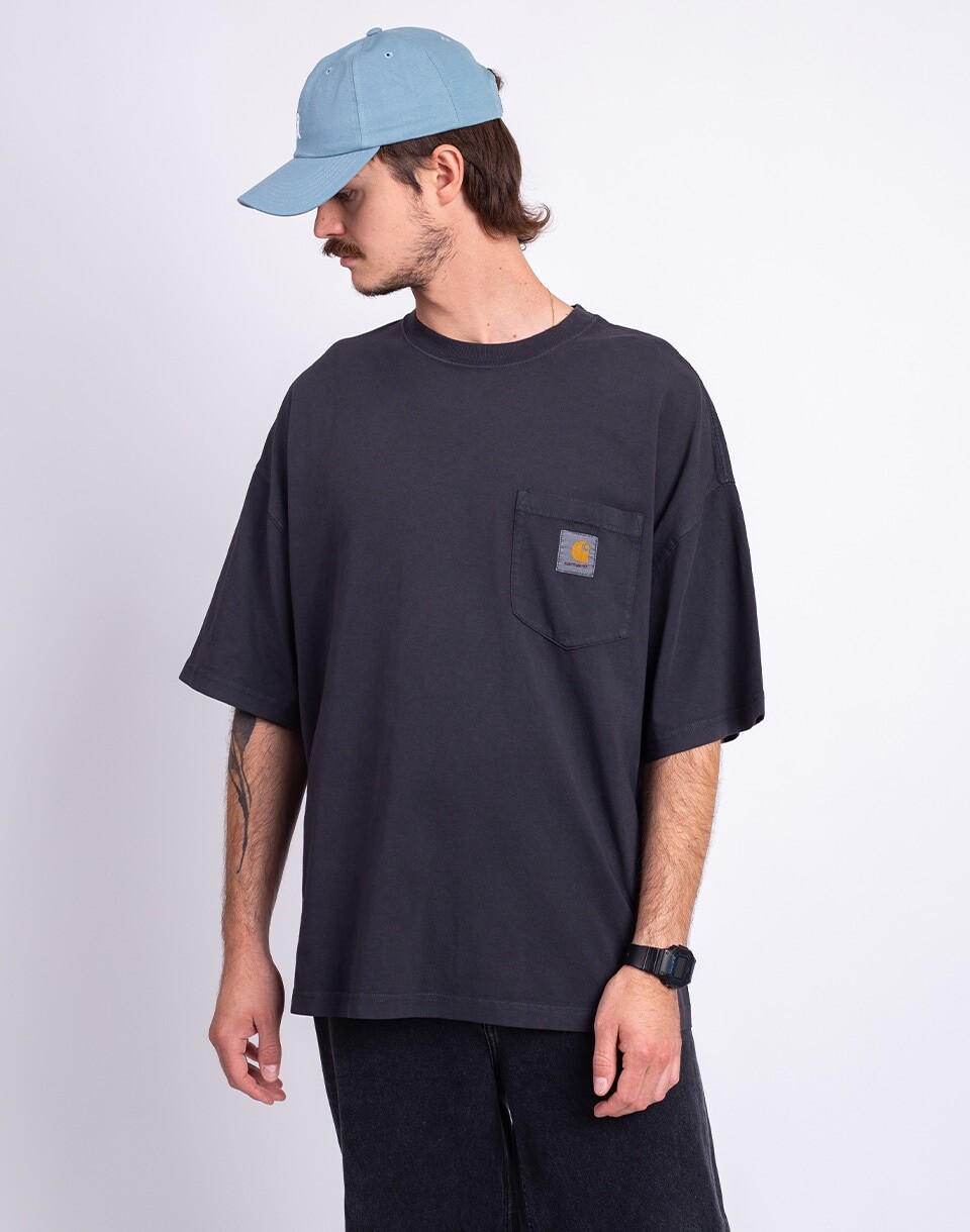Carhartt WIP S/S Hudson Pocket T-Shirt Black chalk wash XS