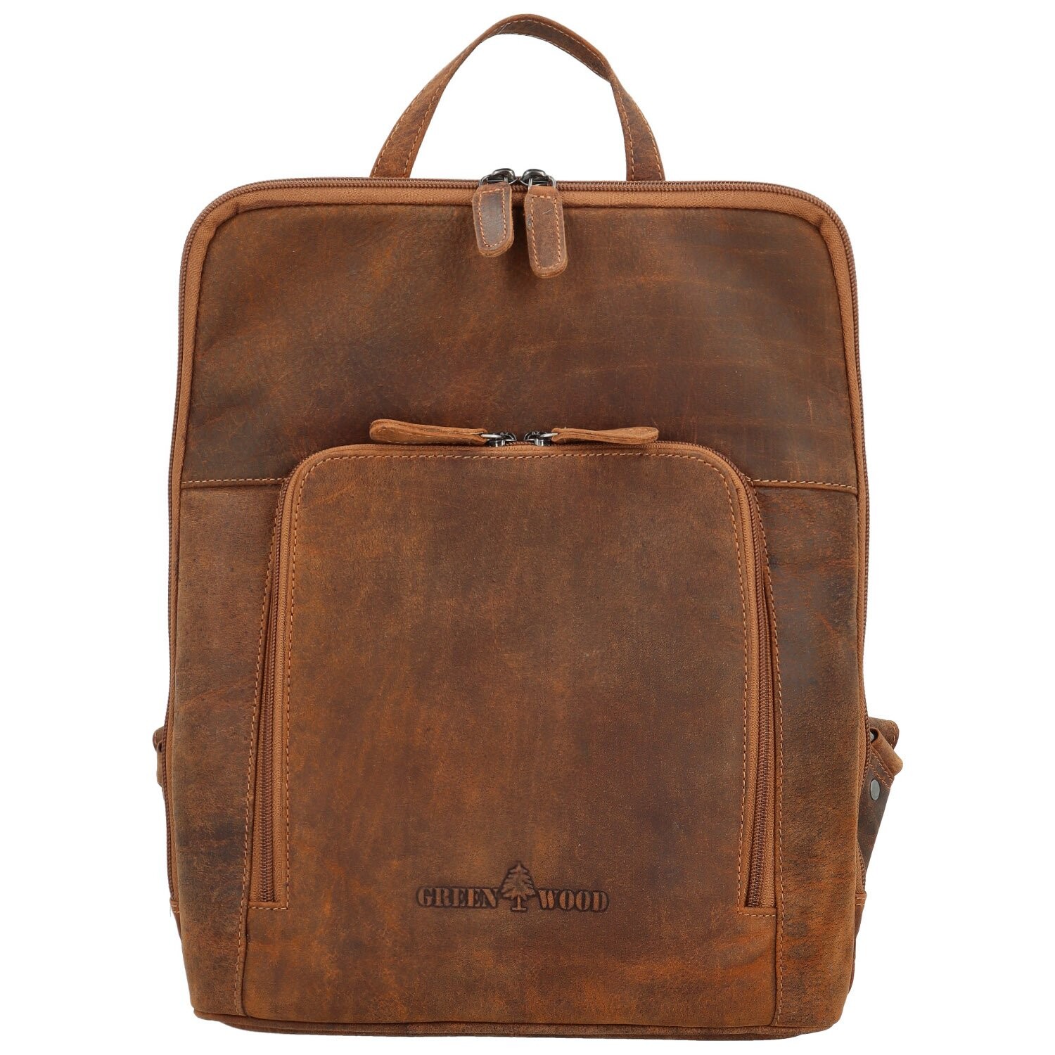 Trendy kožený batoh GW Adonis, camel