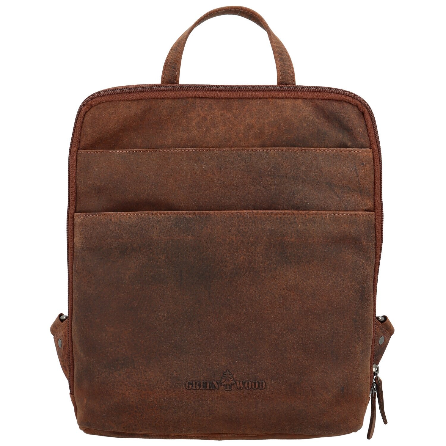 Módní kožený batoh GW Gastor, hnědý