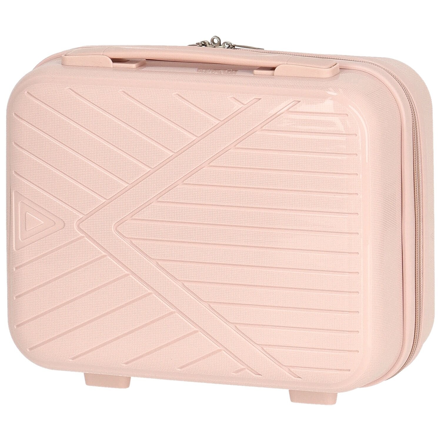 Cestovní plastový kufr Mervin velikost XS, světle růžový