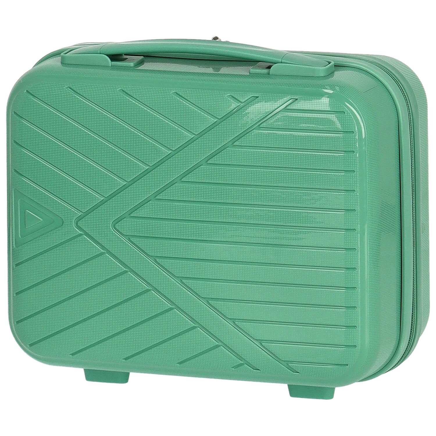 Cestovní plastový kufr Mervin velikost XS, mentolově zelený