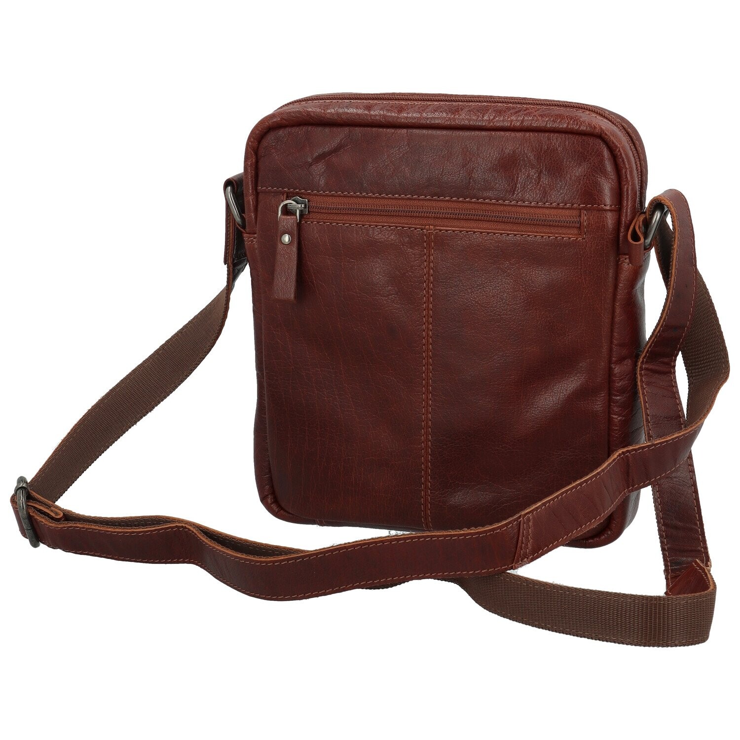 Módní pánská kožená crossbody taška GW Fallon, hnědá