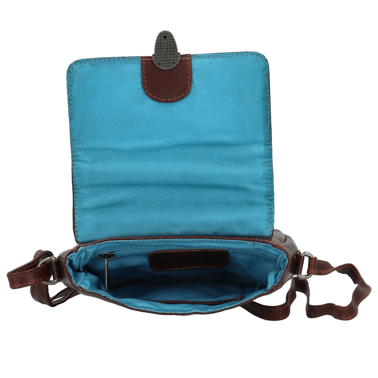 Luxusní dámská kožená crossbody kabelka GW Manoli, hnědá