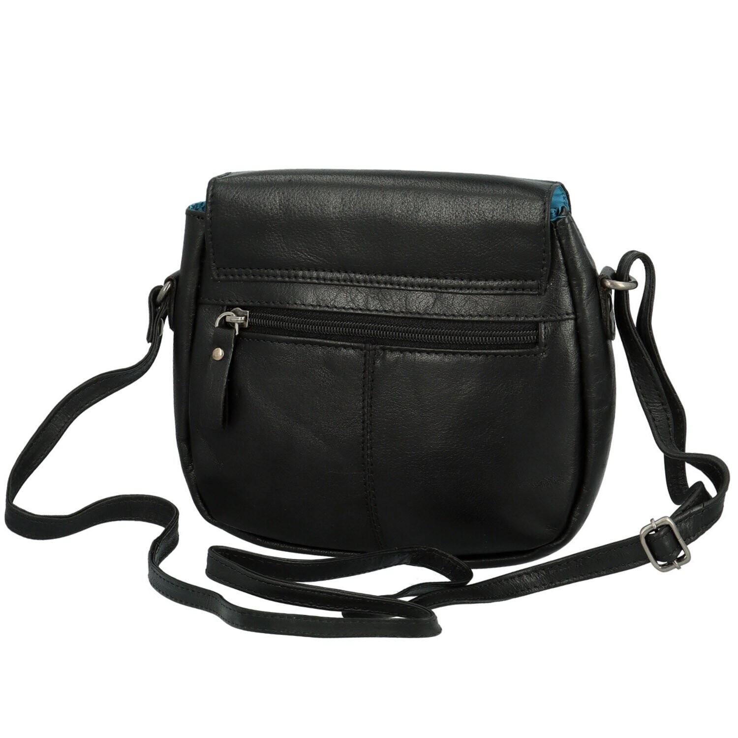 Luxusní dámská kožená crossbody kabelka GW Manoli, černá